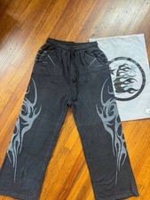 Hellstar Studios Tribal Flame Sweatpants Black Size XL Brand New Authentic picture
