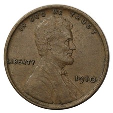 1910 -P  Lincoln Wheat Cent Penny 1c  - Extra Fine XF (SP) picture