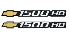2Pc Exterior Side Door Emblem Badge Fit for 2001-2007 1500HD Truck 15238446 picture