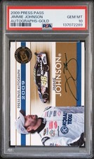 Press Pass 2009 Jimmie Johnson Autographs-Gold Gold PSA 10 #137072289 POP 1 picture