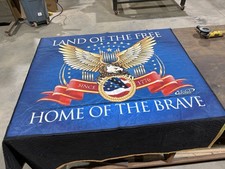 Terry Town Land of the Free Home of the Brave Eagle Throw Blanket 58x49 USA picture