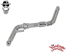 VINTAGE LOWRIDER QUADRUPLE CHROME TWISTED BICYCLE CRANK 4 1/2