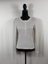 MOTHER The Itty Bitty Pixie Stripe Thermal Henley – Strip Tease picture