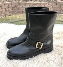 Stuart Weitzman NWOT Black Leather Boots Sz 10.5 picture