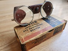 Vintage WW2 1940s Welsh Mfg. Safety Glasses Impact Resistant Bike Steampunk Etc. picture