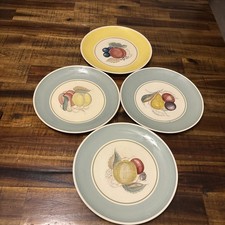 Set of  4 Vintage Susie Cooper Crown Works Burslem England 8” Salad Plates  picture