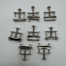 Lot of 8 Vintage Grafco C Clamp Screw Compressors Metal Medical Tubing Clamps picture