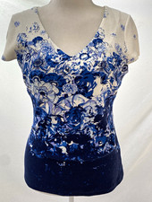 Anthropologie Blouse by Postmark - L Blue/White - NWOT picture