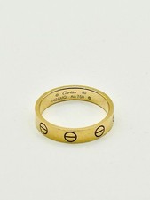 Authentic Cartier Love 18k Yellow Gold Small Model Band Ring Size 50 picture