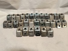 Equipto 7680 V-Grip Shelf Clips Heavy Duty Commercial Steel Lot of 32 Vintage picture