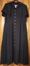 VTG Evan-Picone Polka Dot Stars Midi/maxi shirt Dress 18W Celestial Modest Retro picture
