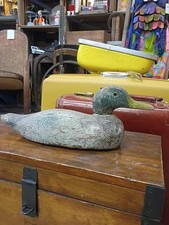 Antique Mason Decoy Factory Mallard Drake Duck Decoy Glass Eyes Detroit MI (2nd) picture