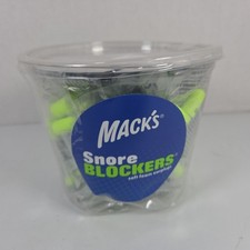 Mack's Tub of Snore Blockers Soft Foam Earplugs 100 Pairs - Brand New picture
