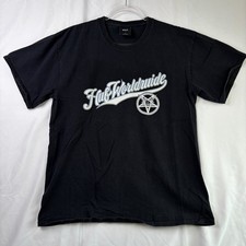 HUF Thrasher Shirt Large Black Portola Collaboration Skate Goat Pentagram L picture