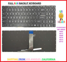 🔥MSI Steel GE62 GE72 GS60 GS70 GS72 Colorful Backlit RGB Keyboard 6RF-009US picture
