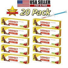 20 Pack New In Box Paste Horse Dewormer Apple Flavor wormer NEW 1/2028 picture