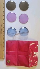 Vintage 1970s Riviera Interchangeable Sunglasses Set with Pink Case picture