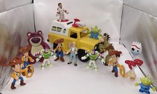 Disney Pixar Toy Story Pizza Planet Truck Figure Lot Woody Buzz Jessie Forky picture