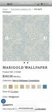 Genuine William Morris wallpaper -210368 Marigold Wedgewood - 1.5 Rolls Vintage picture