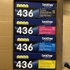 Brother TN-436 Toner Set Black Cyan Magenta Yellow Genuine OEM High Yield 4-Pack picture