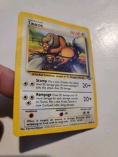 Pokemon Tauros 47/64 Uncommon 1st Edition Jungle Basic Non-holo Vintage 1999 picture