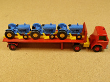 OLD VINTAGE LESNEY MATCHBOX K-20 FORD TASKER TRACTOR TRANSPORTER picture