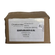 BOX OF 25 EcoFasten Solar SIMPLEBLOCK-U-AL 2in Aluminum Solar Panel Clamp Mount picture