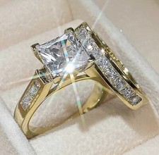 Anillos Sortijas 14k Argollas de Compromiso Matrimonio Oro Plata 925 Para Mujer picture