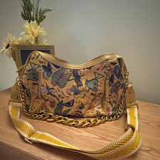 Sharif Butterfly Floral Medium Shoulder Bag Zip, Lined Pockets, Detachable Strap picture