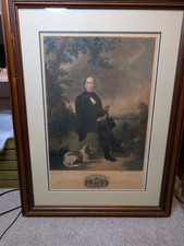 Rare Authentic 1843 Henry Clay Antique Steel Engraving Portrait (Framed) picture