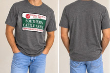 Whiskey Ranch Co. Gray Western Graphic Print Crew Neck Short Sleeve T-Shirt L picture
