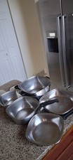 Vintage Aristo-Craft Set Of  7 Piece Stainless Steel Square Shaped Cookware Set. picture