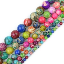 Natural Gemstone Beads Round Jewelry Making Strand Healing 4mm 6mm 8mm 10mm 12mm picture