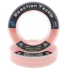 Reaction Tackle 100% Pure Fluorocarbon Fishing Line Pink or Clear Leader Line picture