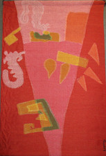 1960s JASMIN ORIGINALS HAND WOVEN VINTAGE ABSTRACT WALL TAPESTRY ARTIST SIGNED picture