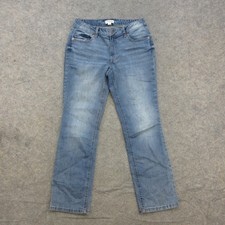 m jeans by maurices Women's Blue Wash Size 10 Slim Straight Mid Rise Stretch picture