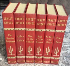 RARE UNREAD VINTAGE Western Ernest Haycox 6 Vol Set 1938-42 Collier Edition NEW picture