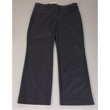 LOFT Wide Leg Trouser Pants Women's Size 14 Black Cotton Blend Formal New NWT picture