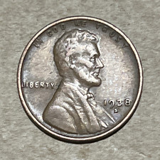 1938 S Lincoln Wheat Small Cent San Francisco Business Strike BN KM#132 picture