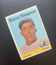 1958 TOPPS Harry Simpson #299 New York Yankees Baseball Card  picture