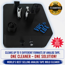 VHS Mold Cleaner Betamax Analog Tape Cleaning Removal System - Up to 11 Formats picture