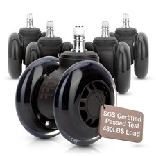 ZOFF Double Rollerblade Office Chair Wheels - 3 inch - Replacement Rubber Cha... picture