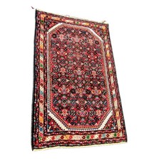 Vintage Tribal Hamedan Oriental Rug Hand Knotted Wool 3X4FT Multi colored  picture