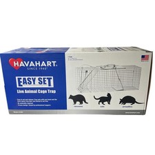 Havahart 1085 Easy Set Live Animal Cage Trap 32x10x12 Raccoon Cat Armadillo USA picture