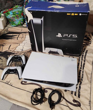 Sony PlayStation 5 Digital Edition PS5 White 825GB Console Controllers CFI-1215B picture