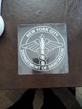 New York City Department Of Sanitation Garbage Can Decal 2 Pak picture
