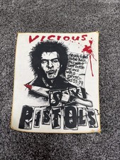 RARE SEX PISTOLS SID VICIOUS DEATH MEMORIAL PUNK BACKPATCH 1980 Jeans Jacket VTG picture