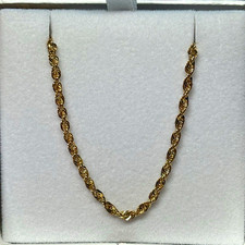10K Yellow Gold Rope Chain 22in Lobster Clasp picture