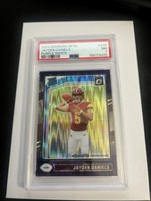 Panini 2024 Donruss Optic Jayden Daniels Rated Rookie Purple Shock #248 PSA 7 picture