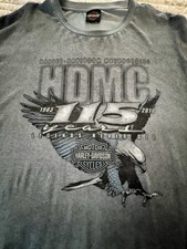 Harley-Davidson Men's Washed Gray Graphic Long-Sleeve Shirt NWOT 3XL  picture